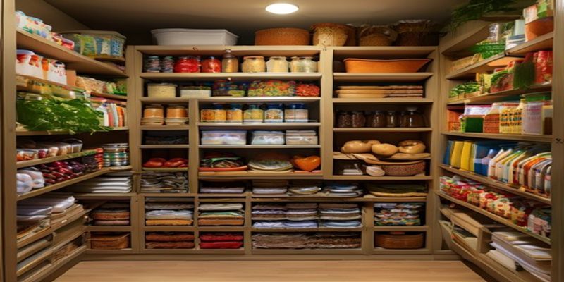 organized pantry shelves