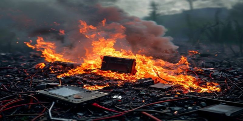wildfire damaged electronics