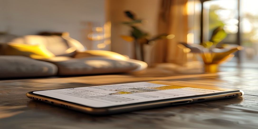 Smartphone app showing digital home inventory organization for wildfire protection