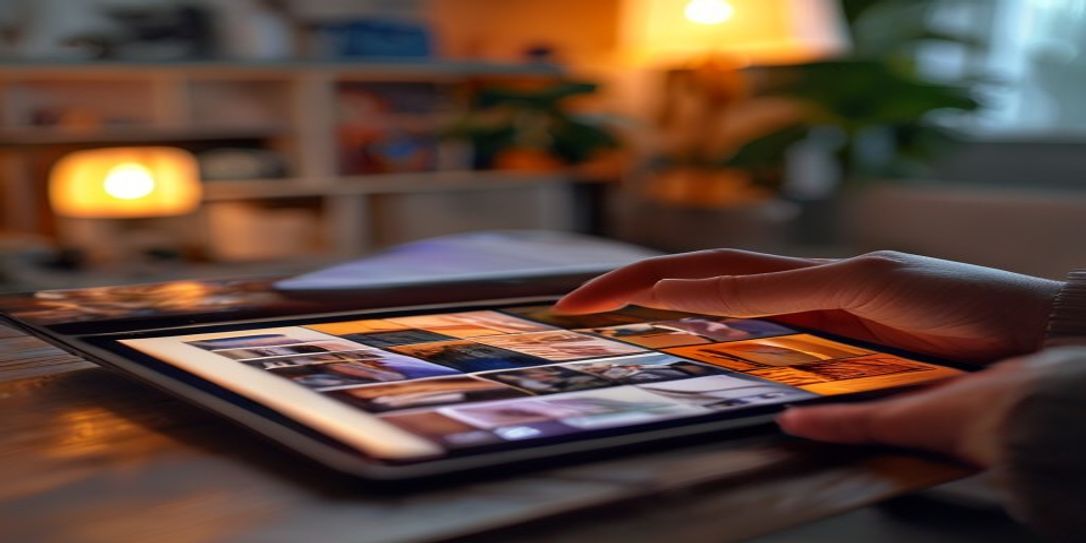 Using a digital tablet to organize a home inventory for insurance