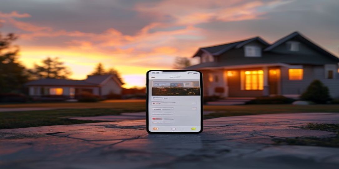 Texas homeowner using a home inventory app on their smartphone