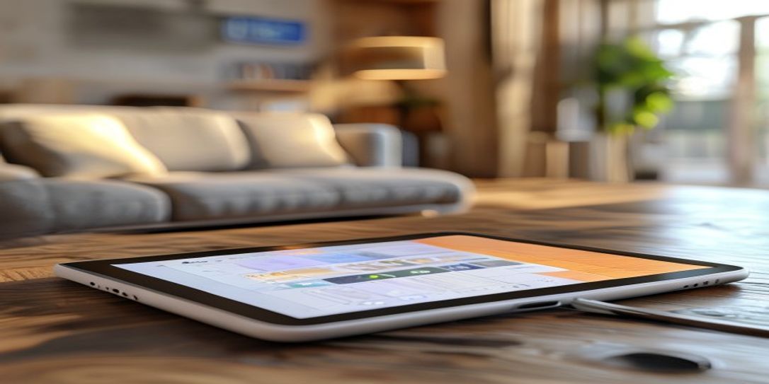 Android tablet showing a home inventory app interface for asset tracking