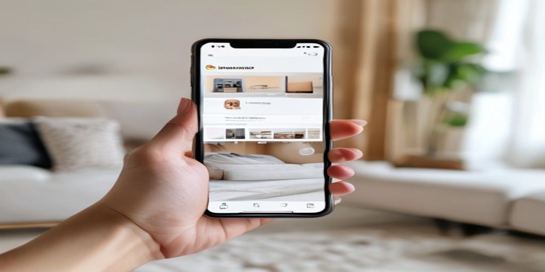 A user utilizing a photo-based home inventory app on an Android device to document household belongings.