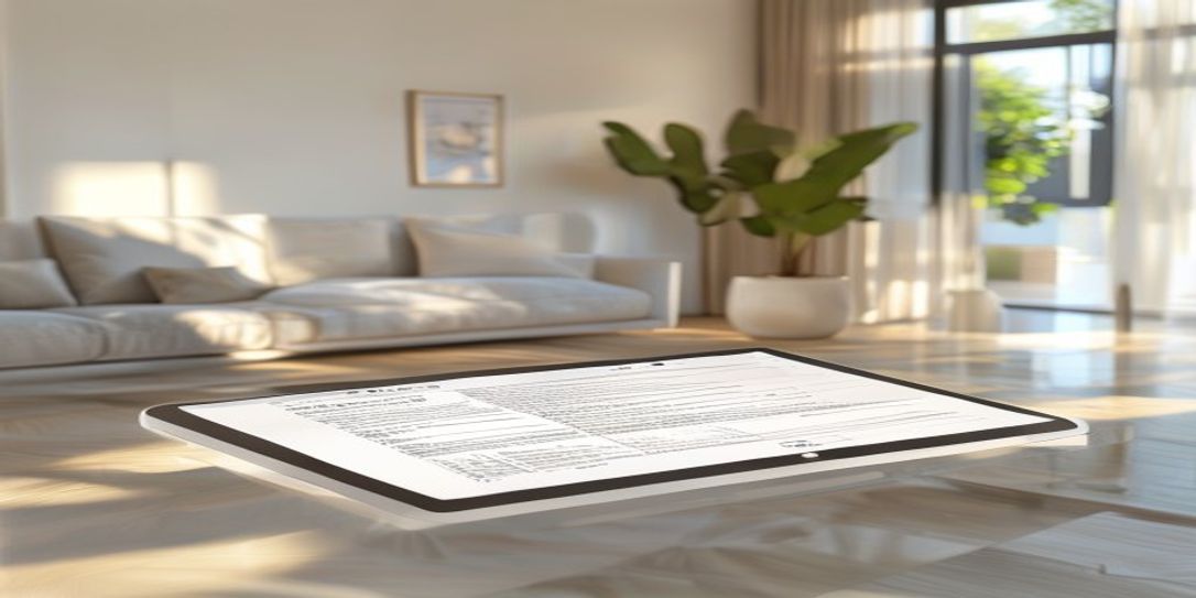 Rivets digital home inventory application displayed on a tablet