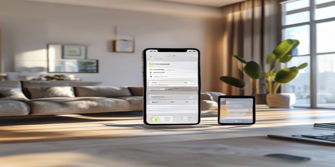 Apartment interior with personal property being documented using a mobile app