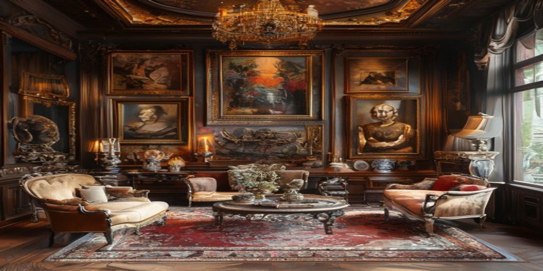 A beautiful collection of antique items and fine art being documented in a home inventory app