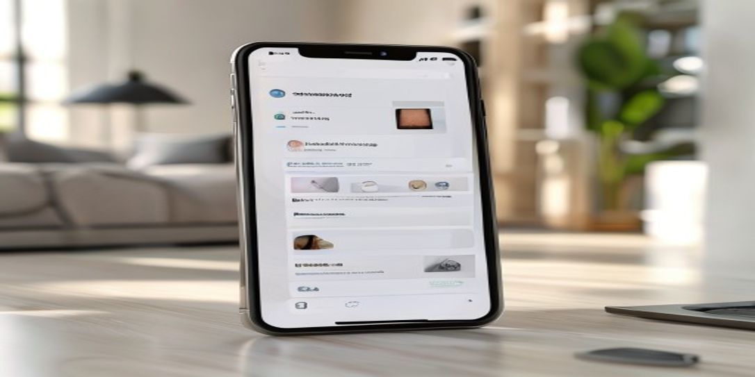 Modern Android smartphone displaying the Rivets home inventory app interface
