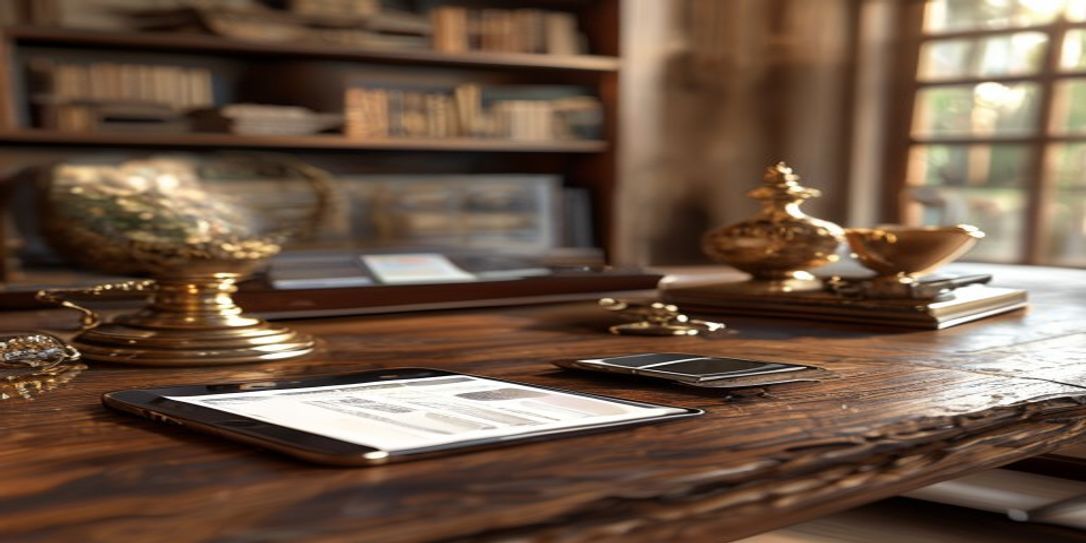 Smartphone displaying a digital home inventory app for managing estate assets and heirlooms