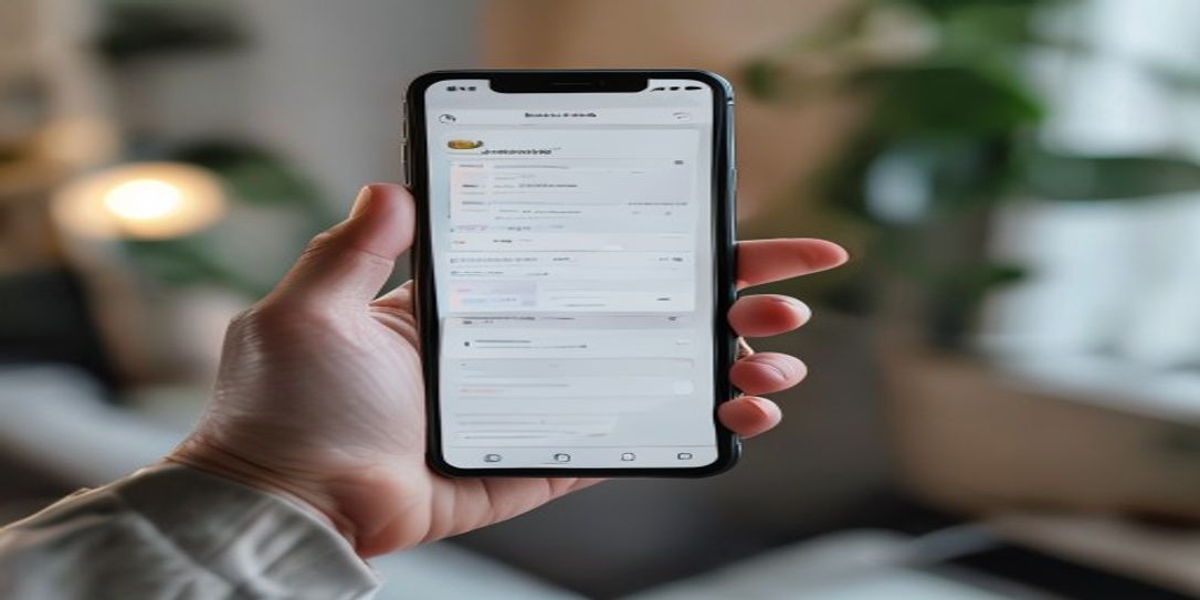 A user navigating a free home inventory app on their smartphone