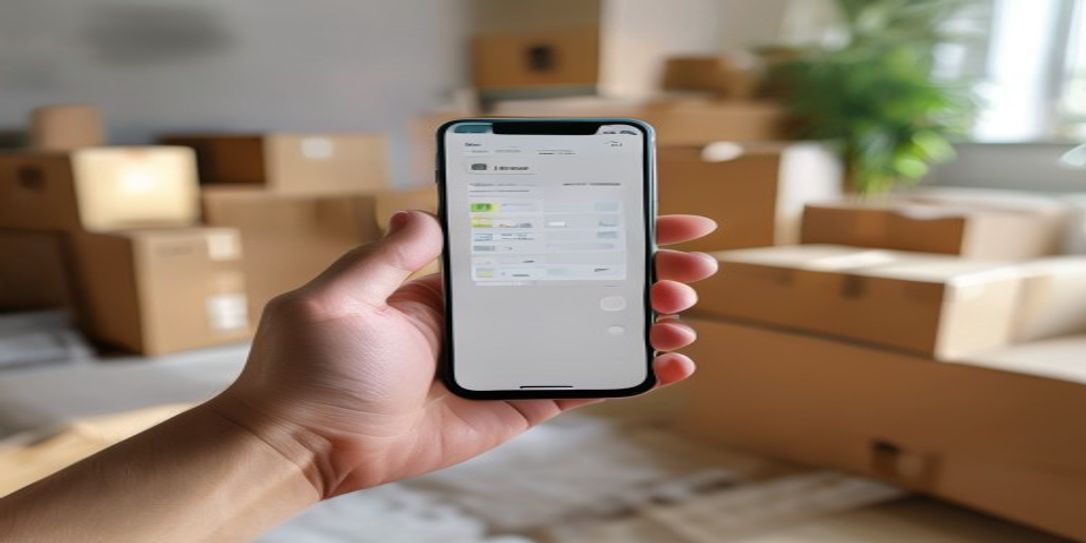 Rivets Inventory app interface on a smartphone screen during a home move