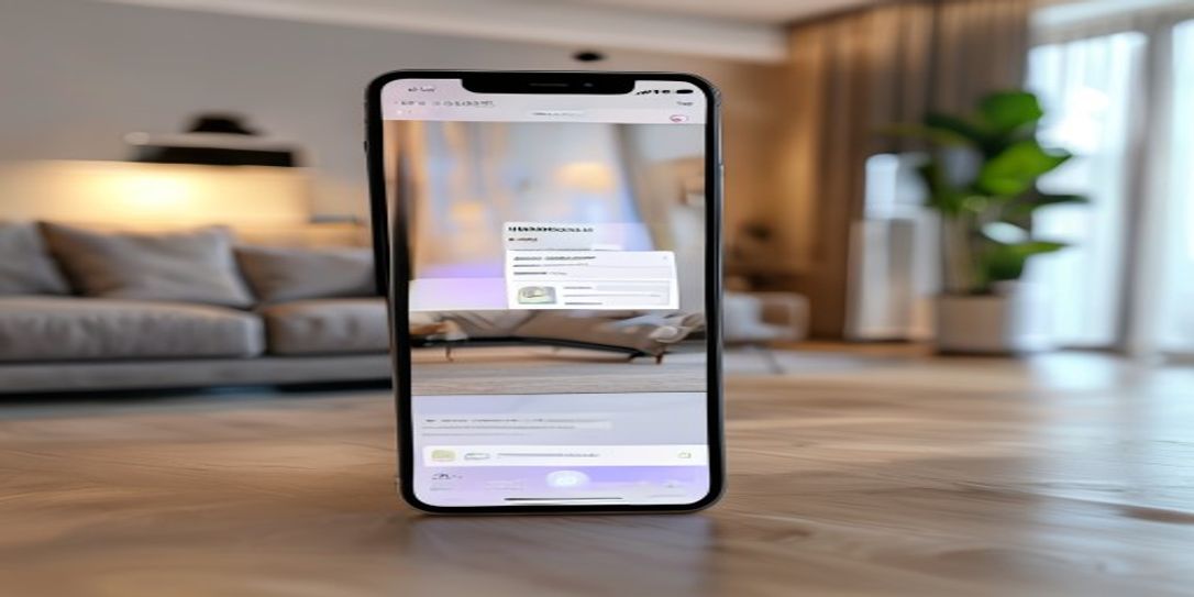 Professional home inventory app display on a smartphone for insurance documentation