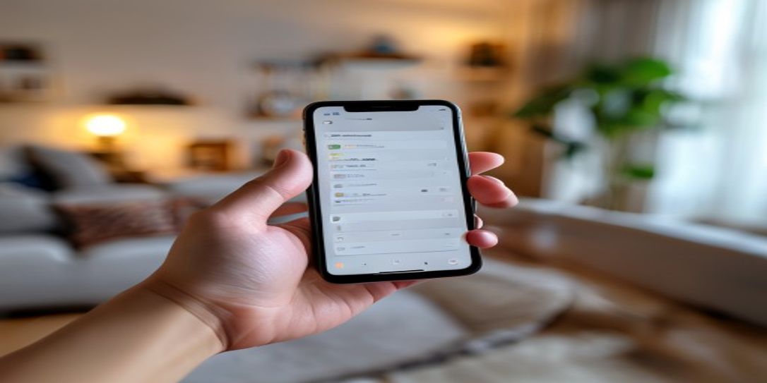 Smartphone displaying home inventory app for disaster preparedness
