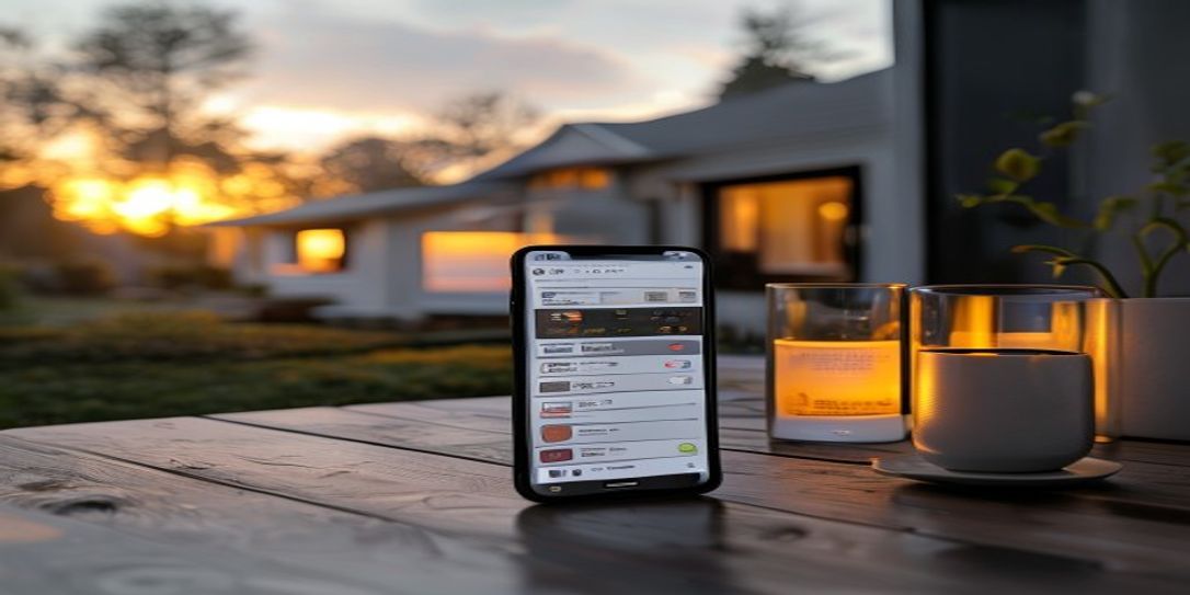 Digital home inventory checklist being used on an Android smartphone for wildfire disaster planning
