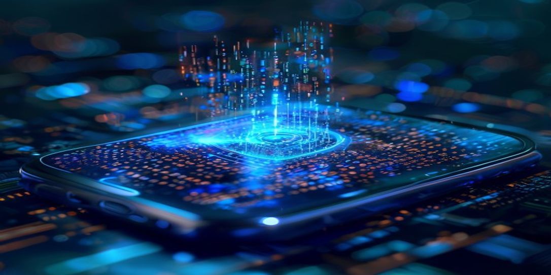 A protective digital shield over a smartphone screen representing secure inventory data.