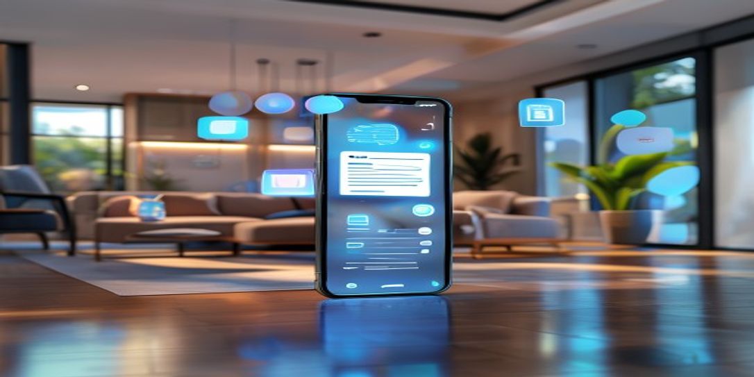 A smartphone displaying a home inventory app with cloud security icons